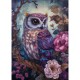 DUTCH LADY DESIGNS GREETING CARD Purple Owl